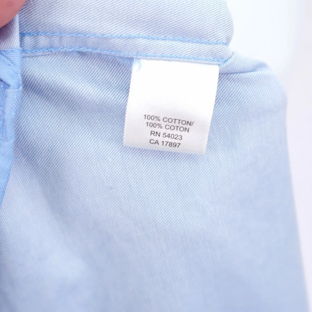 Banana Republic Blue -Large 16-16.5- Collared Dress Shirt Twill Striped Non‎ Iro